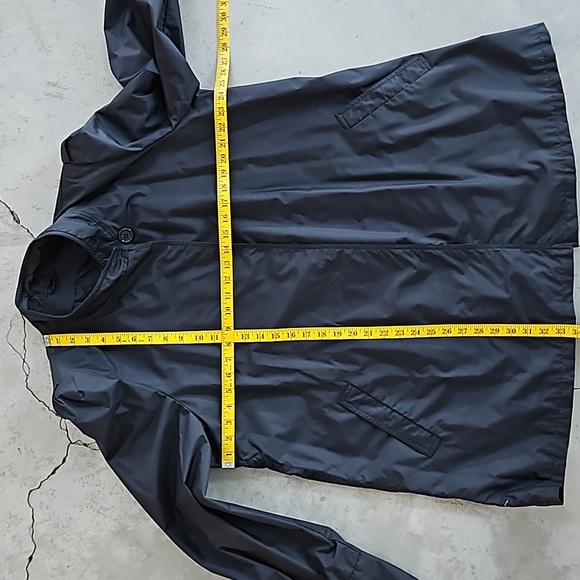 Black nylon jacket vintage open front puffy shoulders 18 XXL / XXXL. FLEETSTREET - Picture 6 of 11